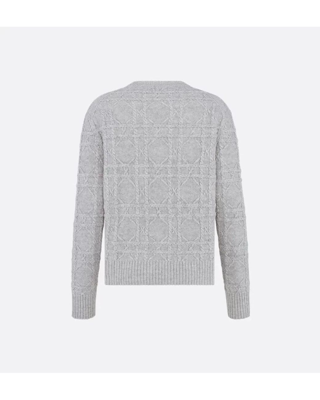 Dior Gray Linen Cashmere Knit Top for men