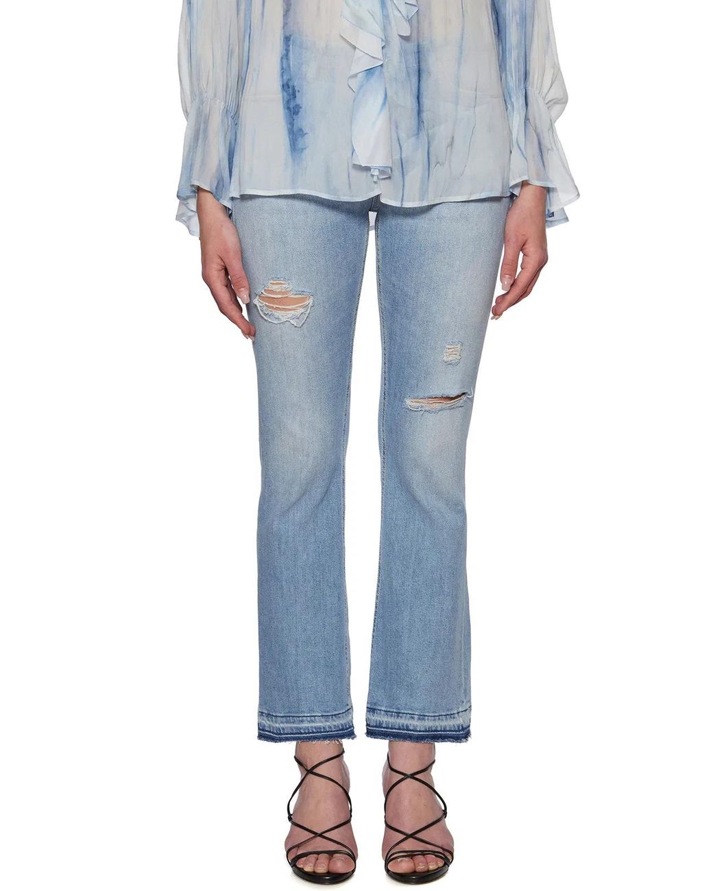 Dondup Blue Cotton Mandy Pants