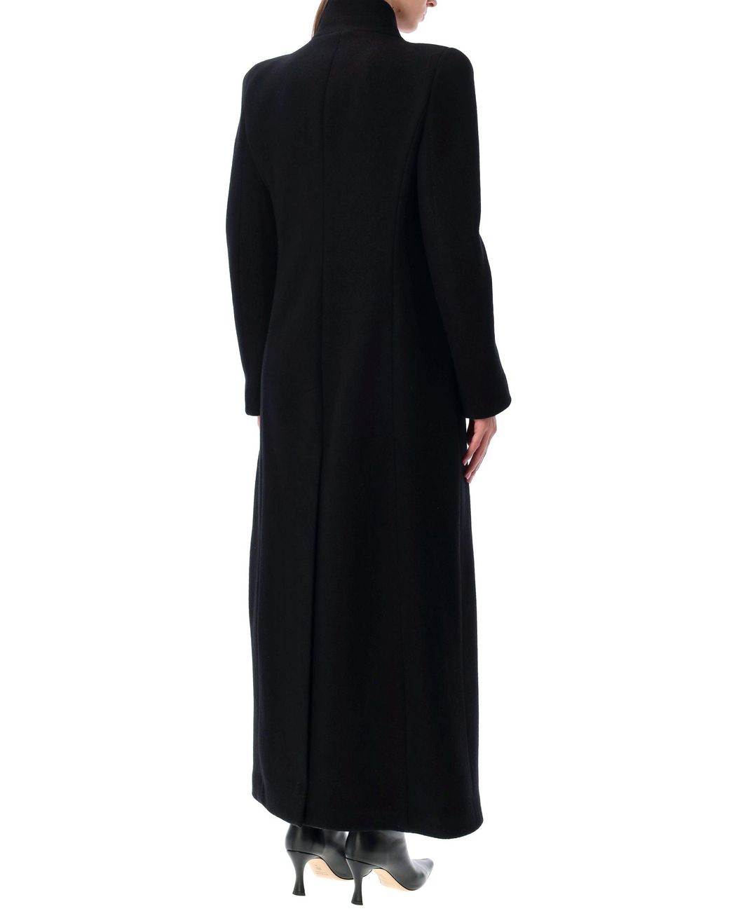 Tom Ford Black Long Wool Coat Blac