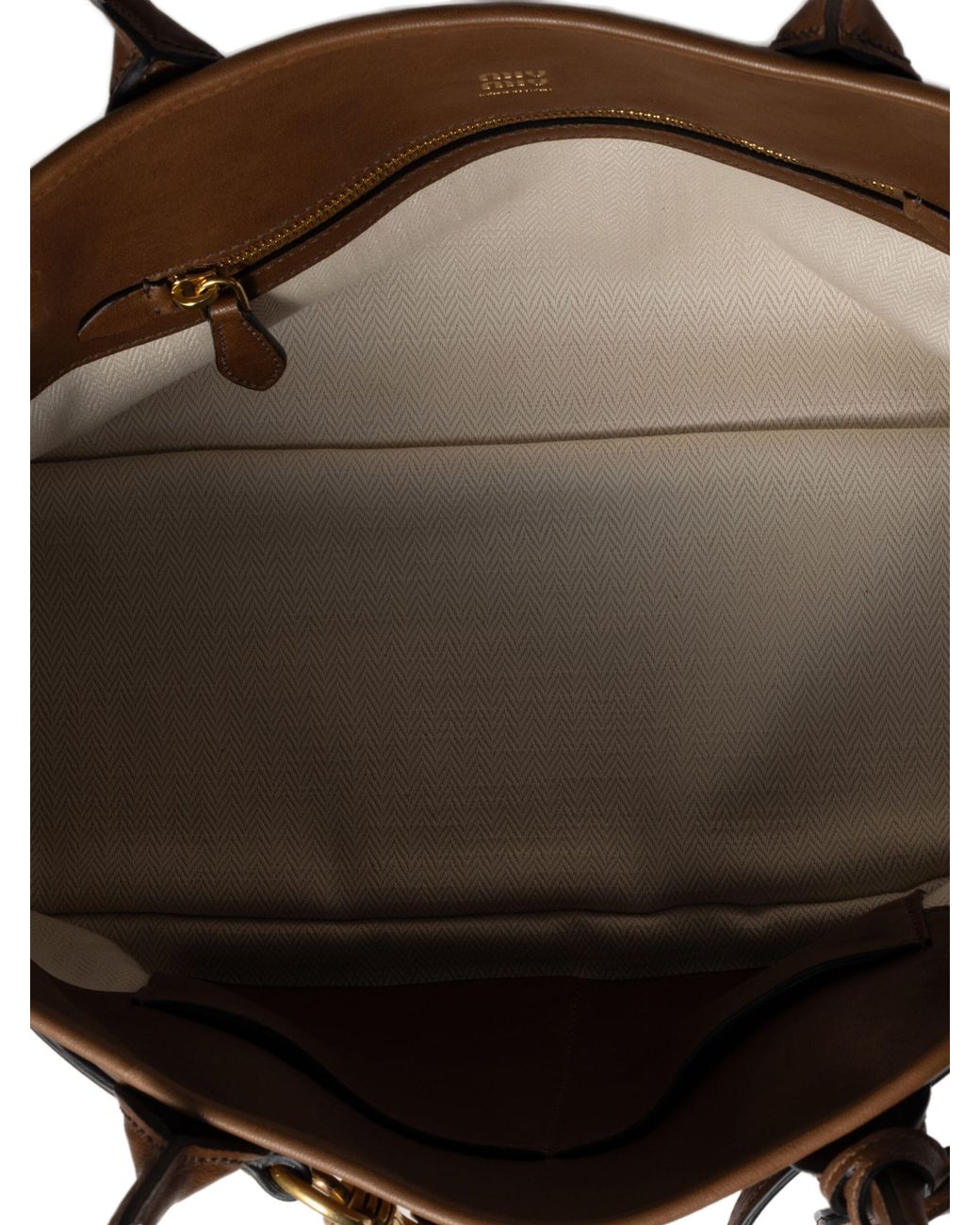 Miu Miu Brown Aventure Tote Bag
