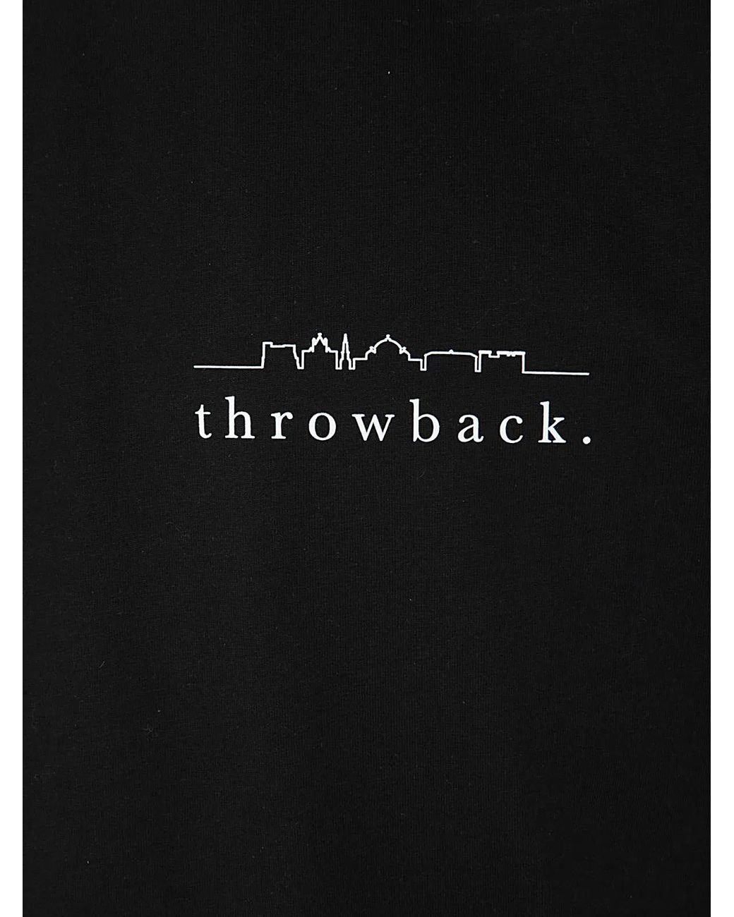 Throwback. Black Logo T Shirt for men