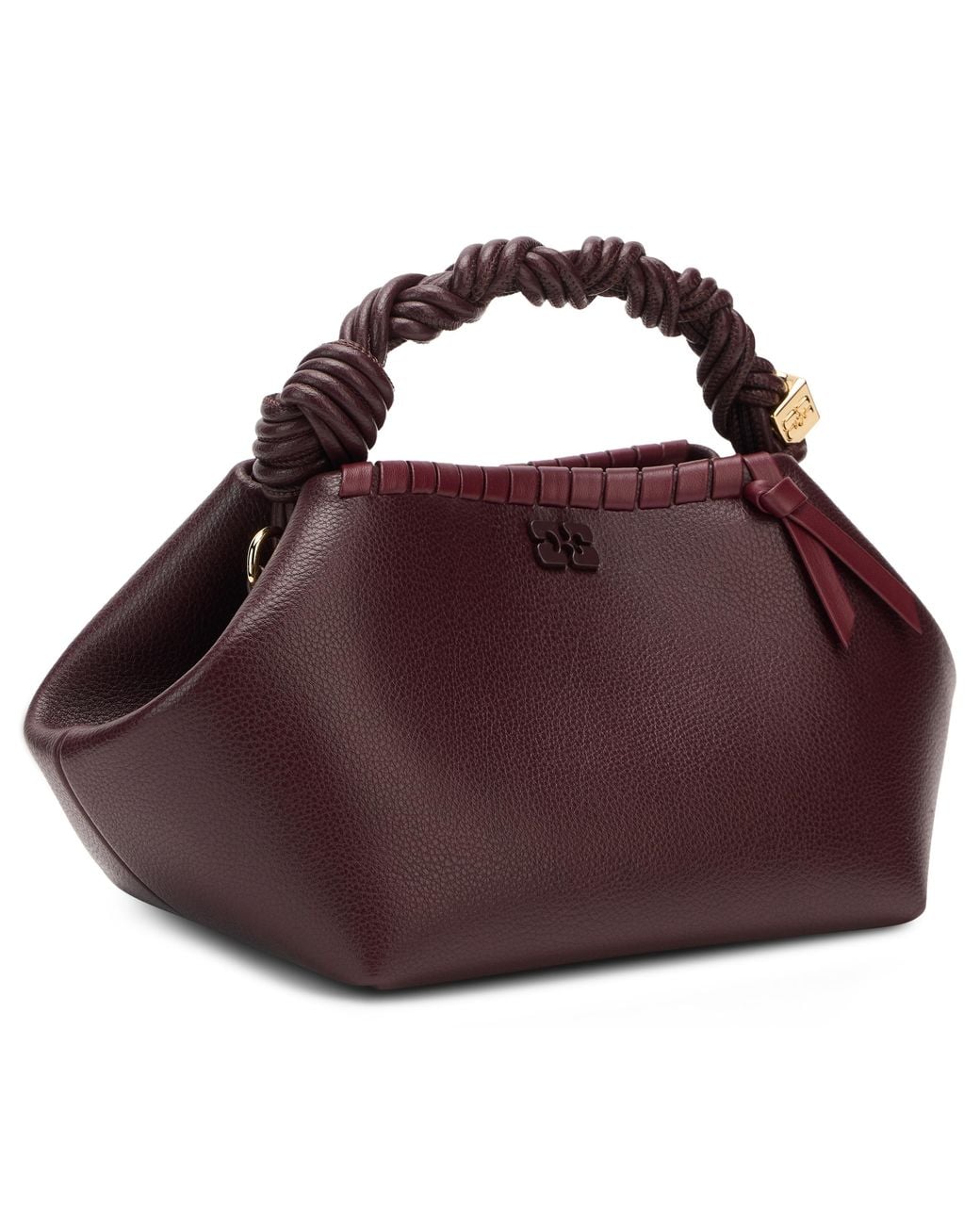 Ganni Brown Bag Bou Mini Braided
