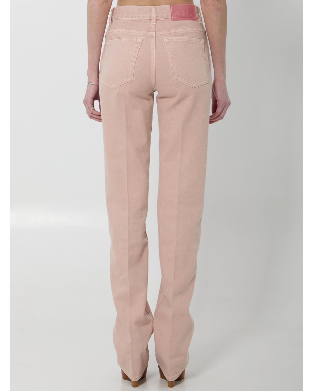 Chloé Pink Straight-Leg Jeans