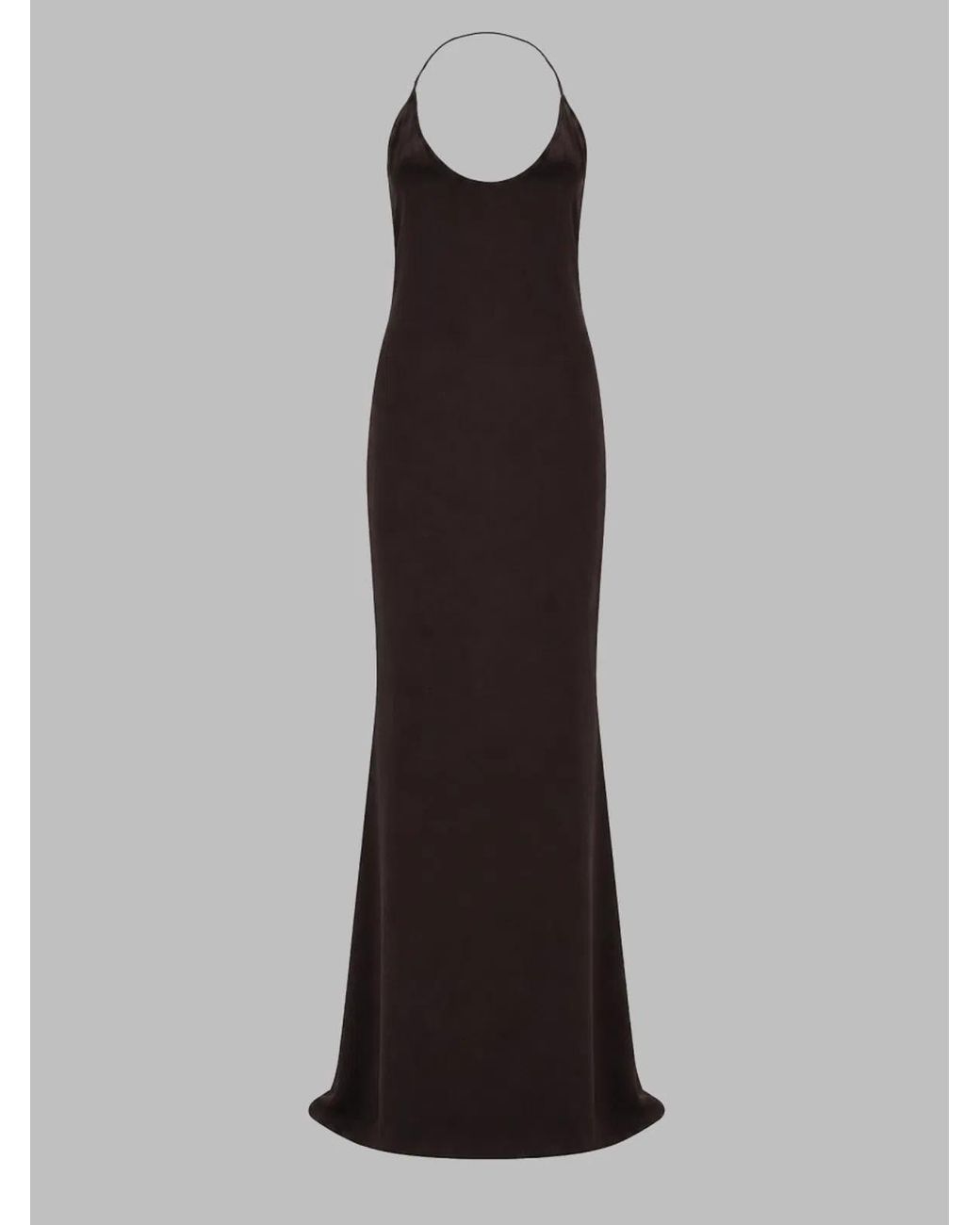 Tom Ford Black Halter Neck Slip Maxi Dress