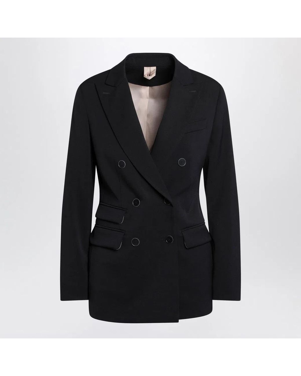 Max Mara Black Doublebreasted Wool Jacket