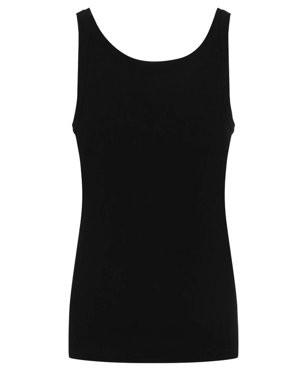 Dolce & Gabbana Black Dolce & Gabbana Marcello Ribbed Cotton Tank Top for men