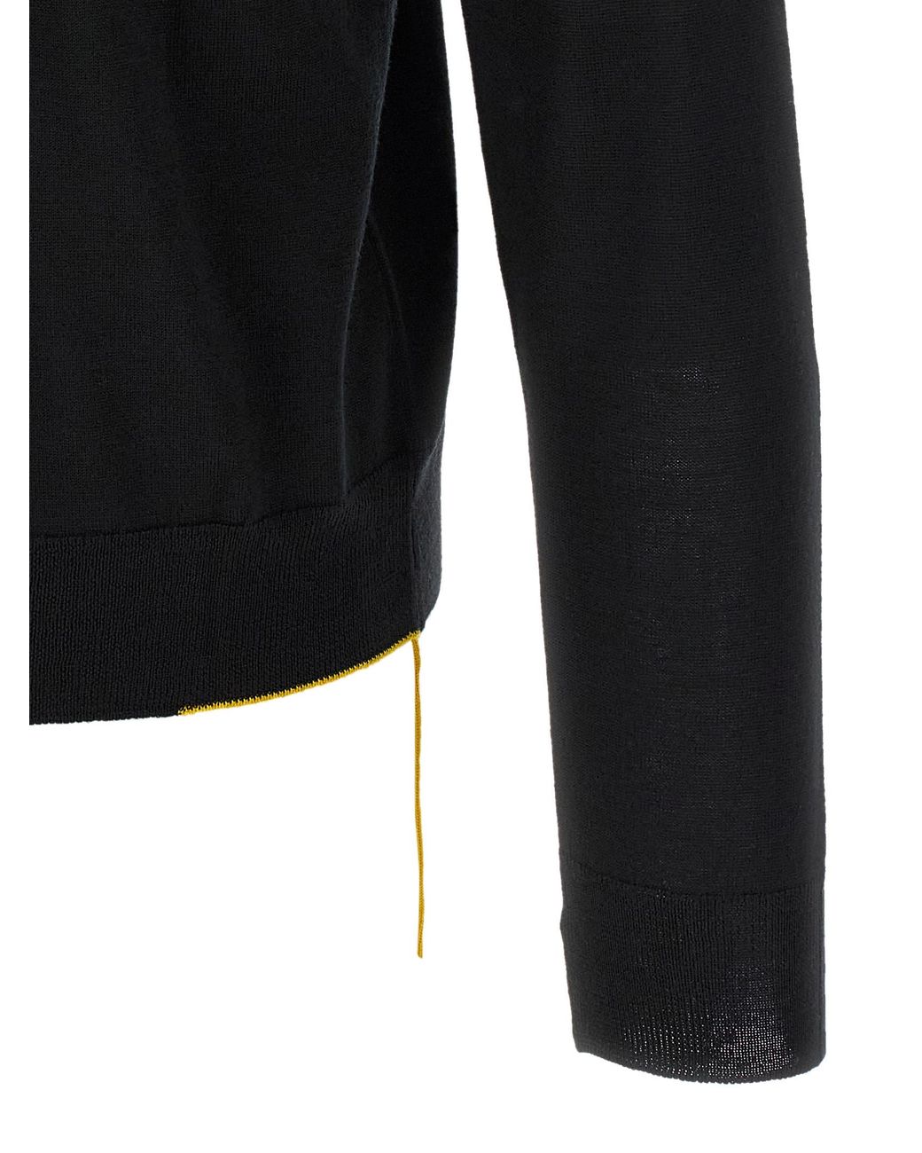 Fendi Black Stitching Sweater With Visible Thread for men