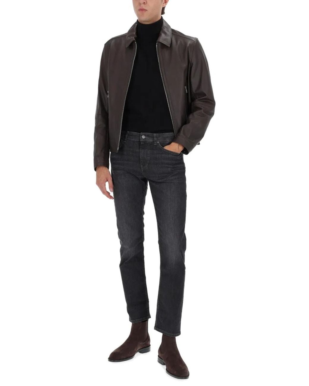 Boss Black Cotton-Blend Jeans for men