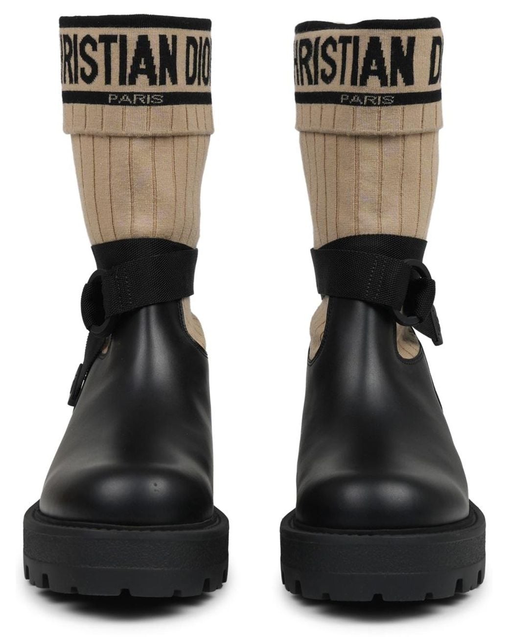 Dior Black Logo D-Major Boots