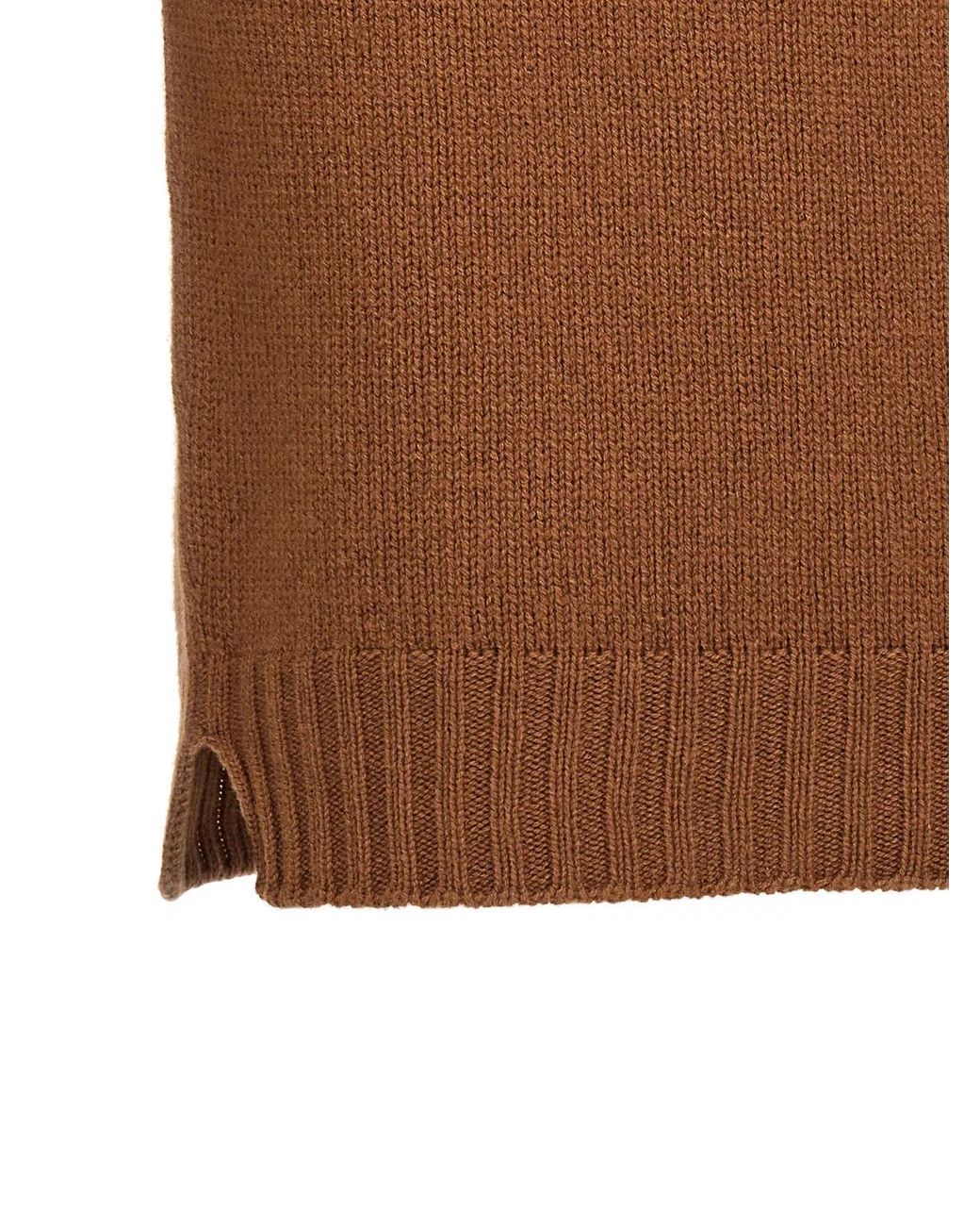 Ma'ry'ya Brown Wool Hooded Sweater for men