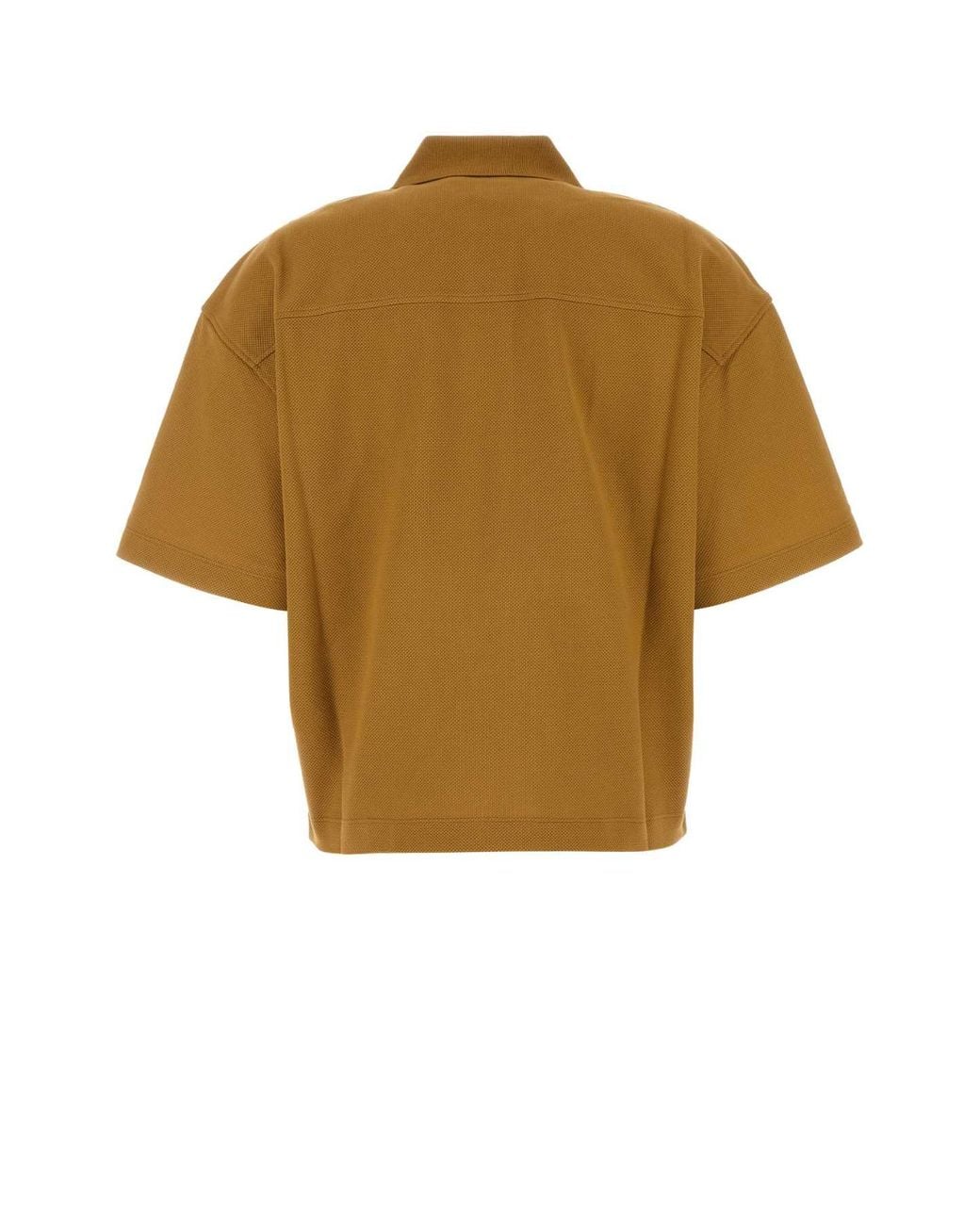 Saint Laurent Yellow Cassandre Oversized Piqué Polo