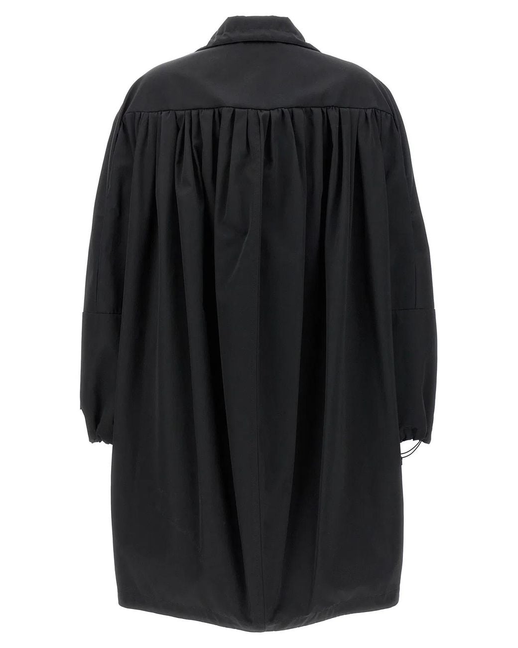 Marni Black Satin Parka With Zip Closure