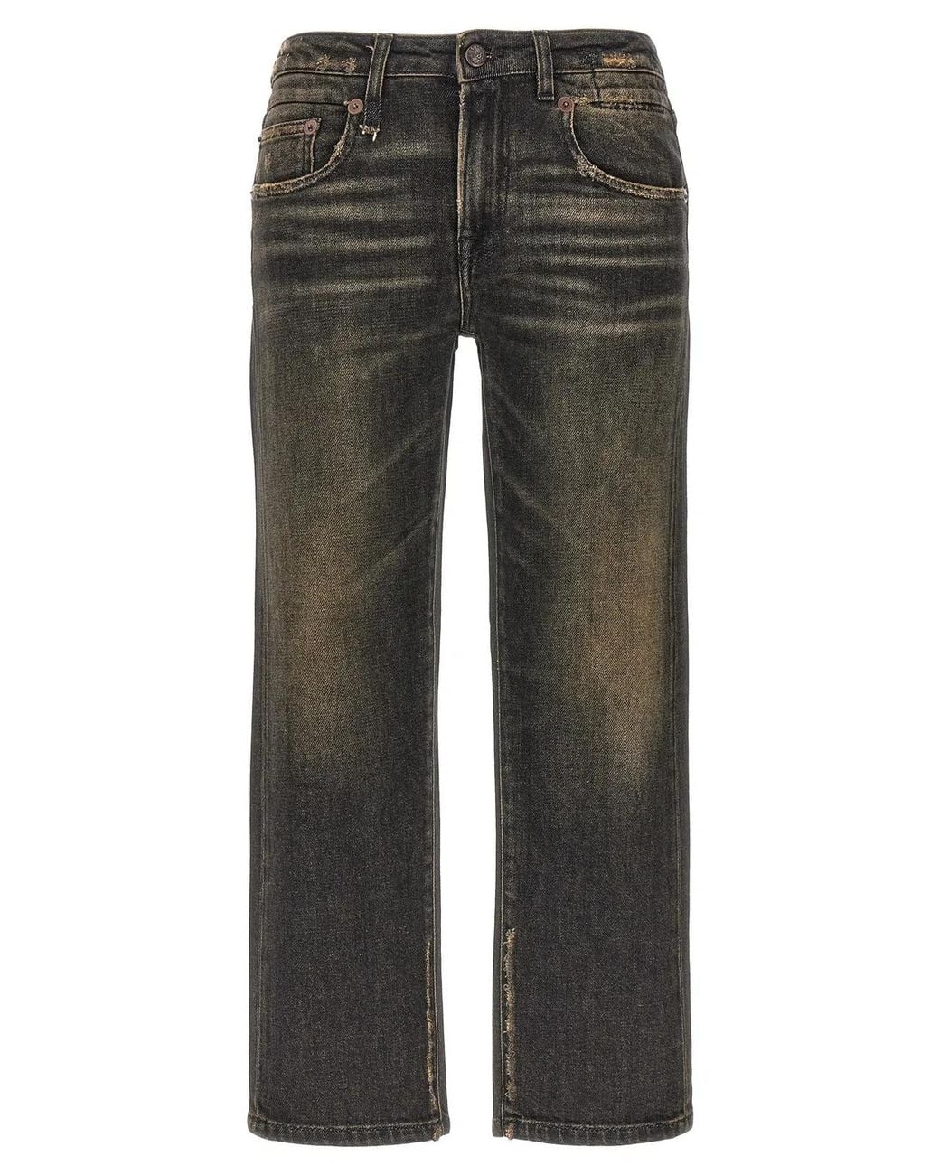 R13 Gray 'Boy Straight' Jeans