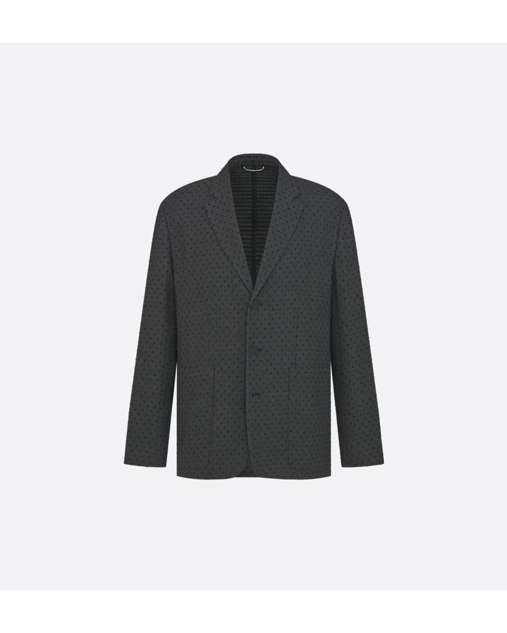 Dior Black Wool Alpaca Woven Jacket for men