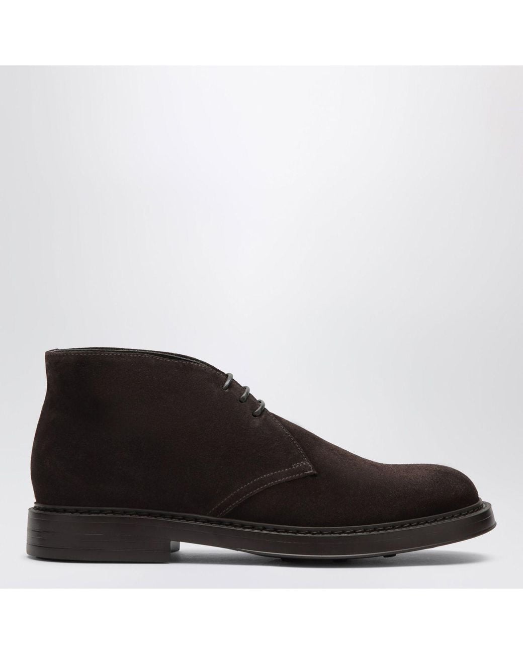 Doucal's Black Dark Suede Ankle Boots for men