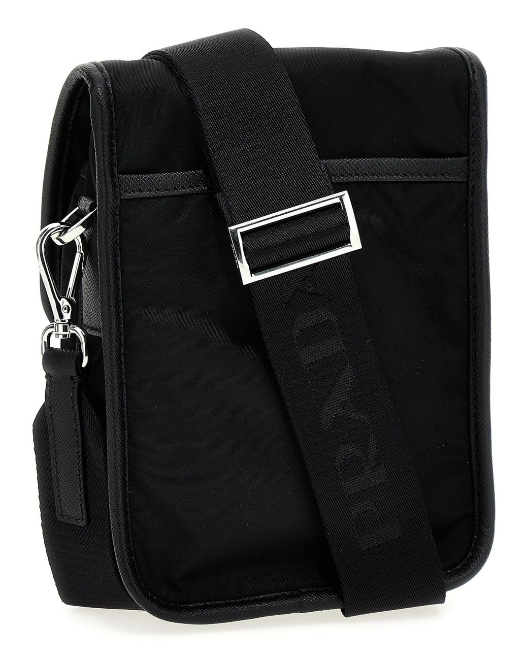 Prada Black Re-Nylon Logo Crossbody Bag