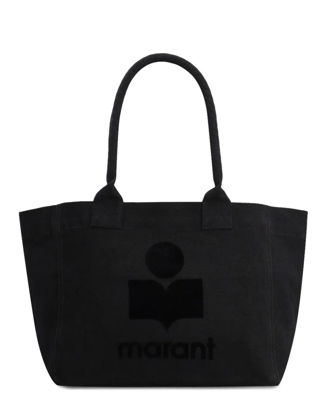 Isabel Marant Black Cotton Yenky Zipped Shopping Bag