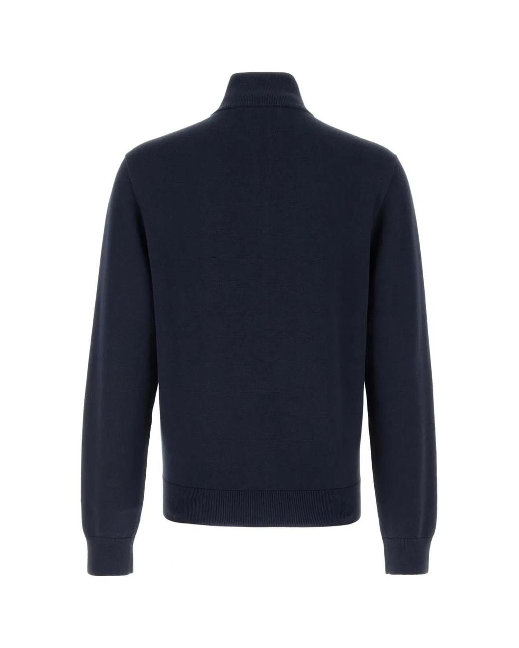 Versace Blue Knit Sweater Cotton Cashmere Blend Lounge for men