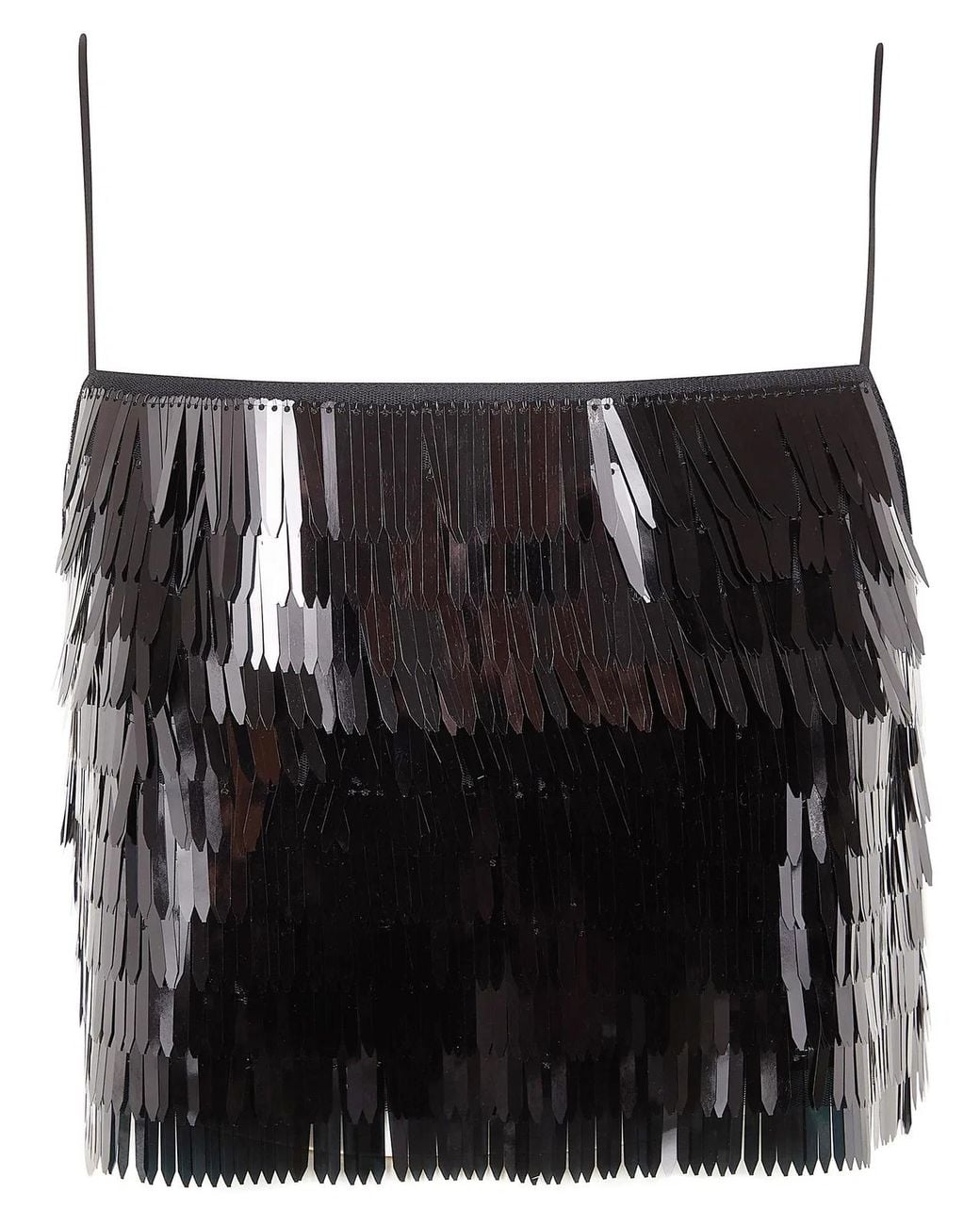 Self-Portrait Black Sequin Top