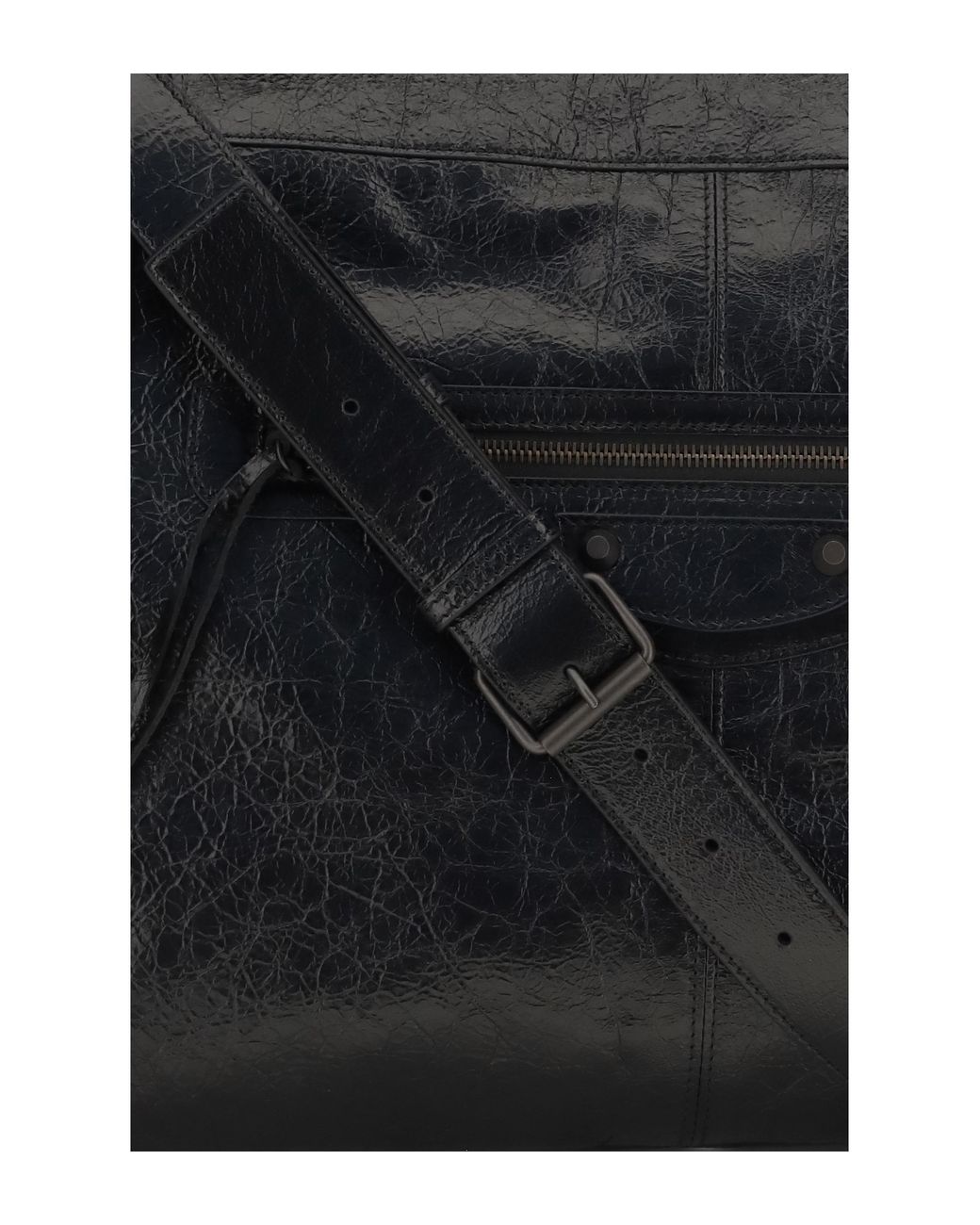 Balenciaga Black Le City Moto Large Shoulder Bag for men