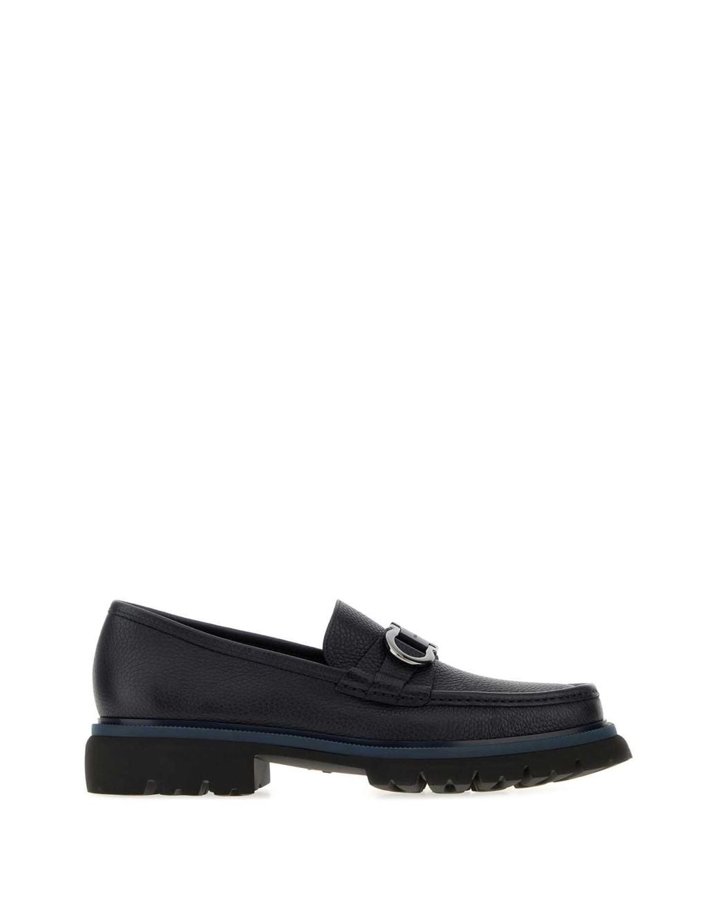 Ferragamo Black Cocoon Leather Loafers for men