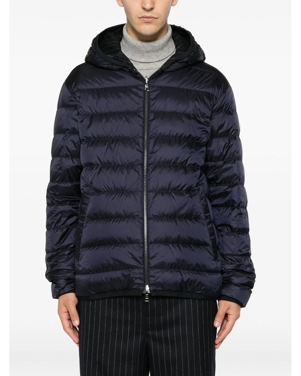 Moncler Black Aqua Ceze Reversible Hooded Jacket for men