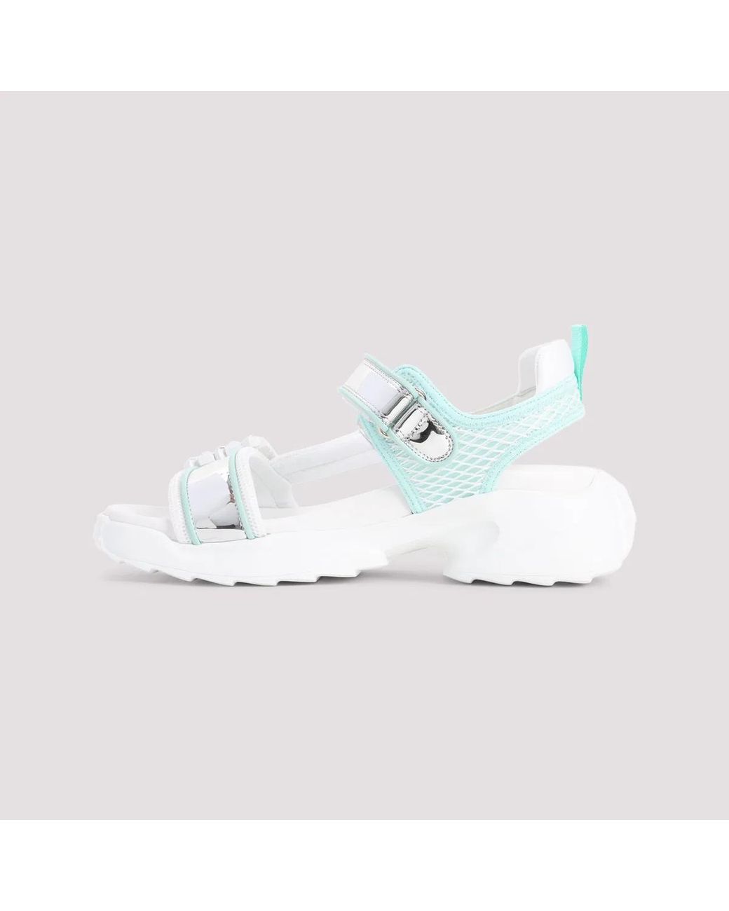 Roger Vivier Blue Viv On The Run Leather Sandals