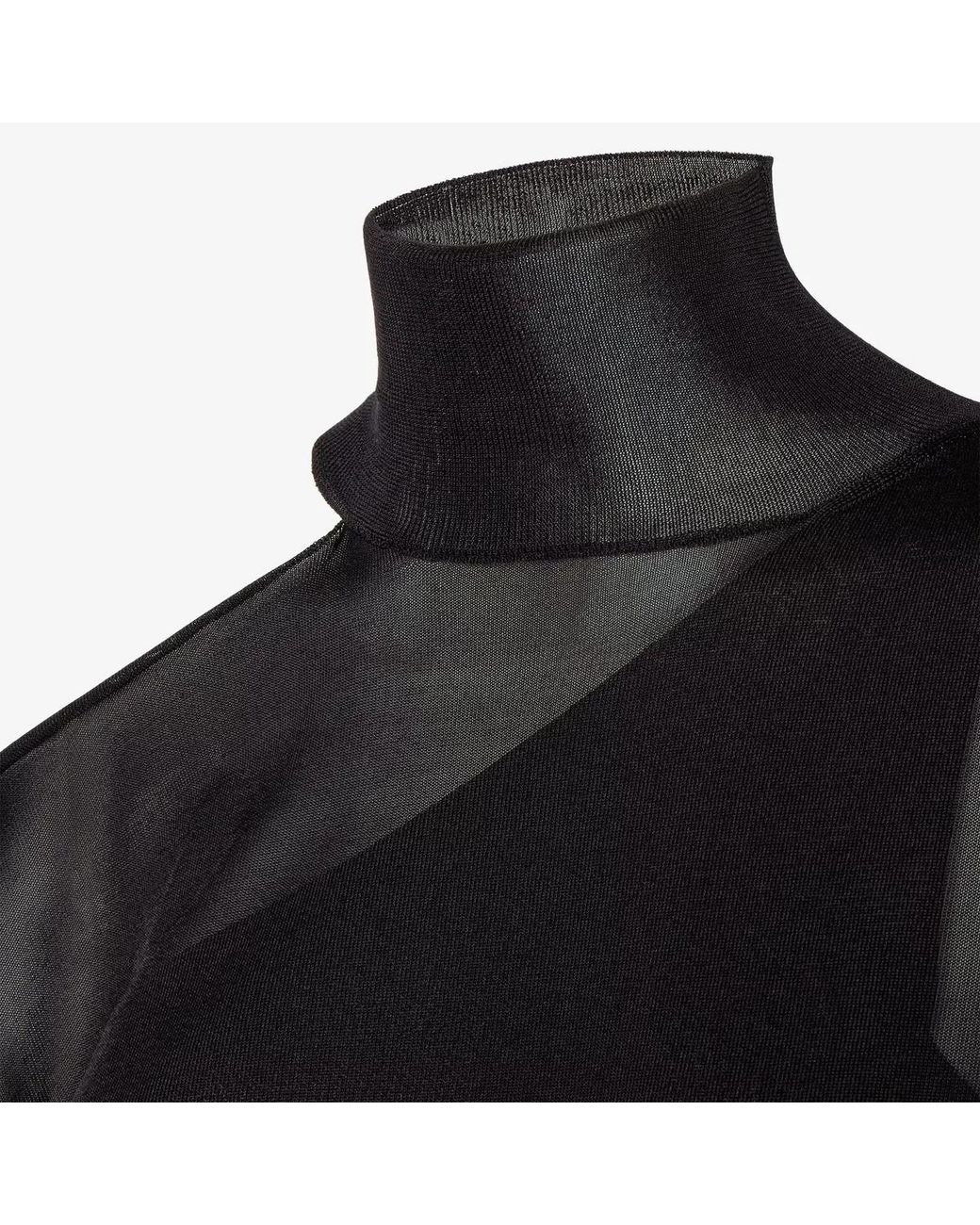 Fendi Black Pull Silk Organza