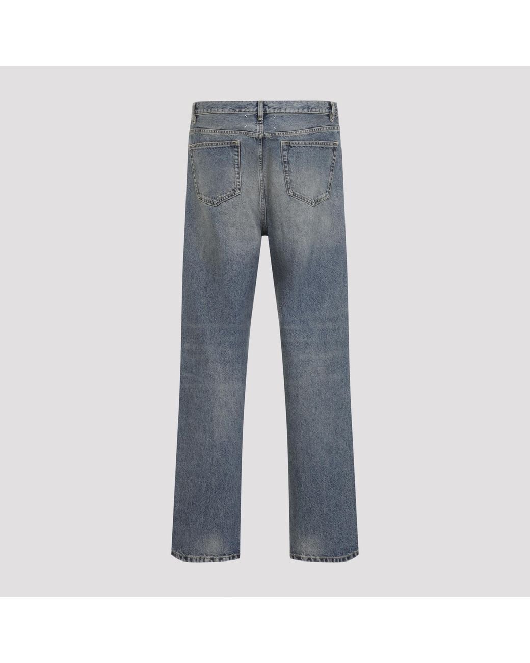 Maison Margiela Blue Distressed Denim Jeans for men