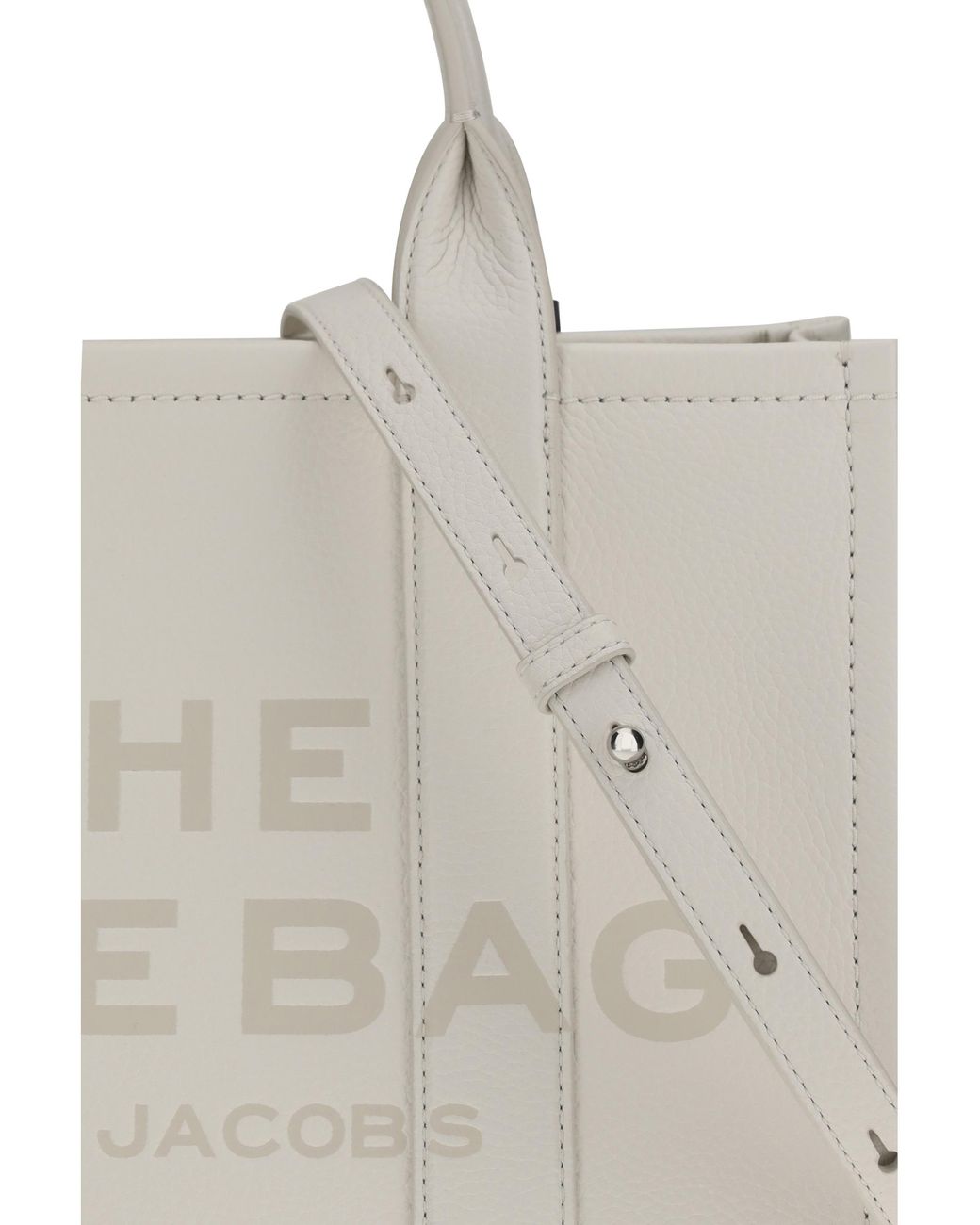 Marc Jacobs White The Medium Tote Handbag Calf Leather Bos Taurus Handbags
