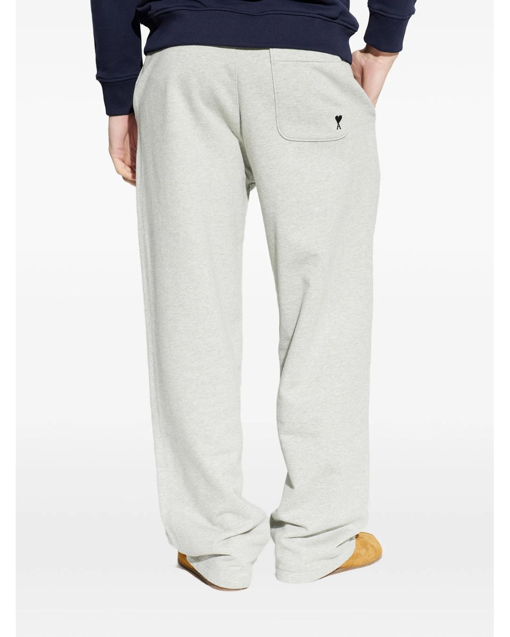 AMI White Ami De Coeur Cotton Sweapants for men