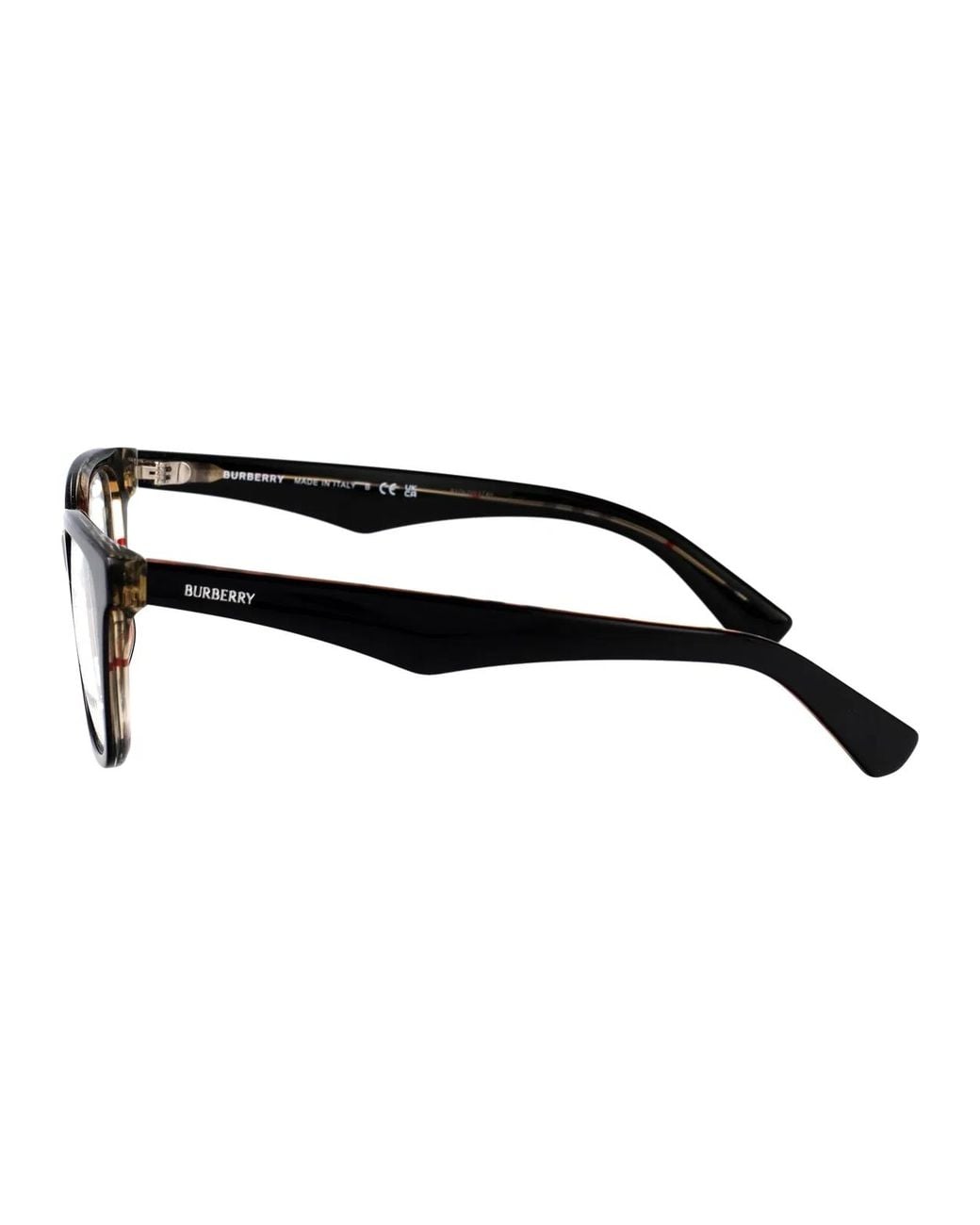 Burberry Black Top On Vintage Check Acetate Glasses