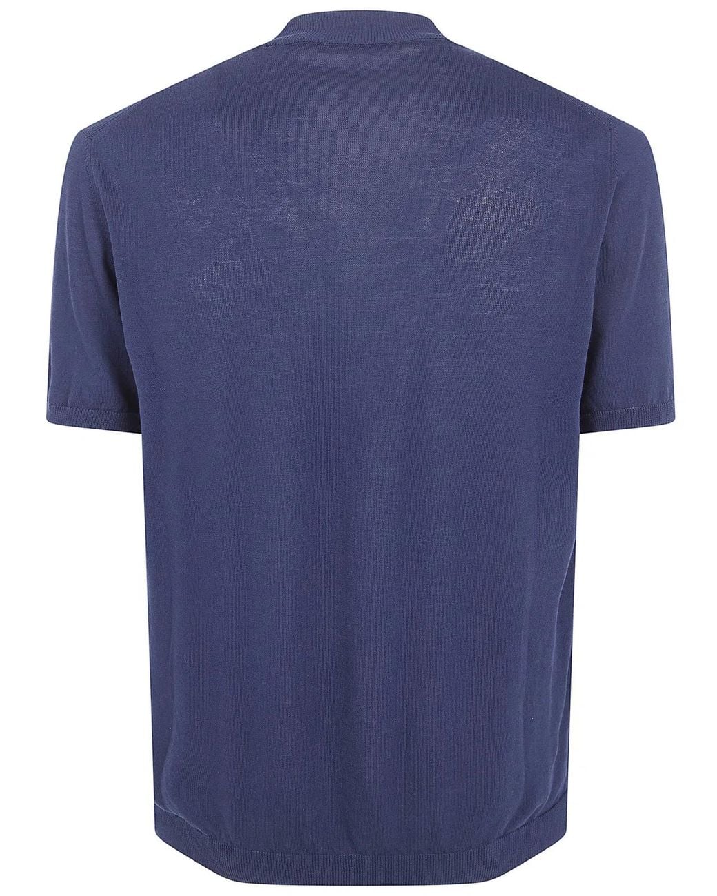 Nuur Blue Short Sleeved Turtle Neck T-Shirt for men