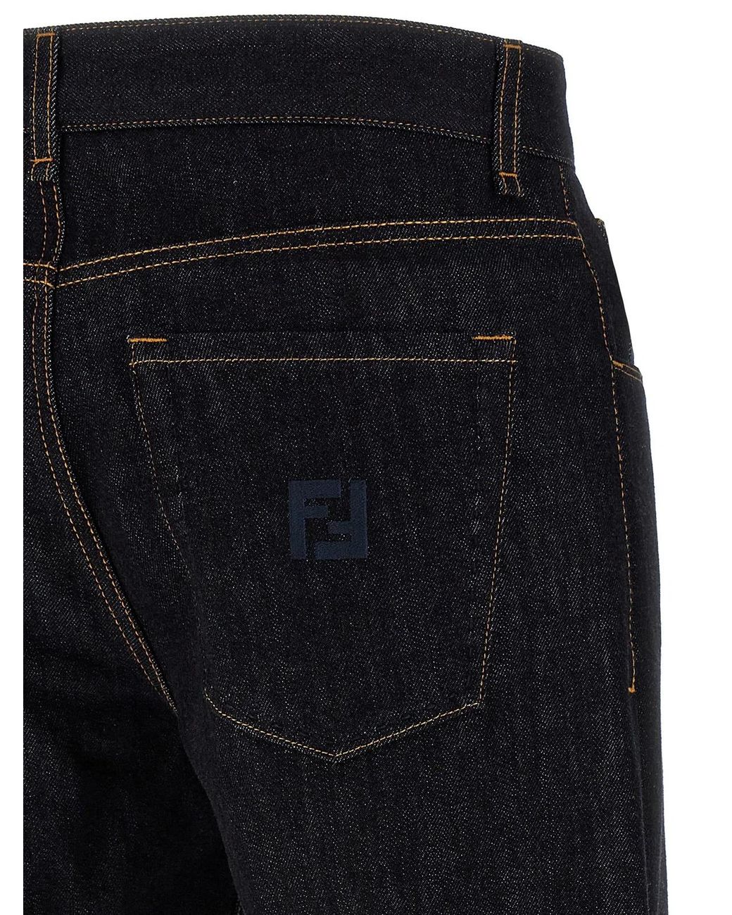 Fendi Blue 'Selleria' Jeans for men