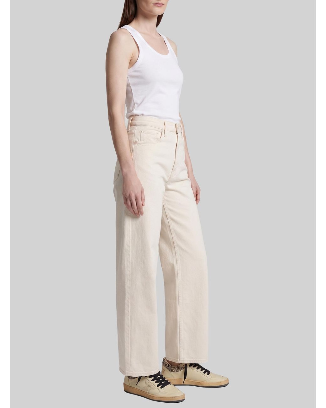 Mother White The Half-Pipe Jeans