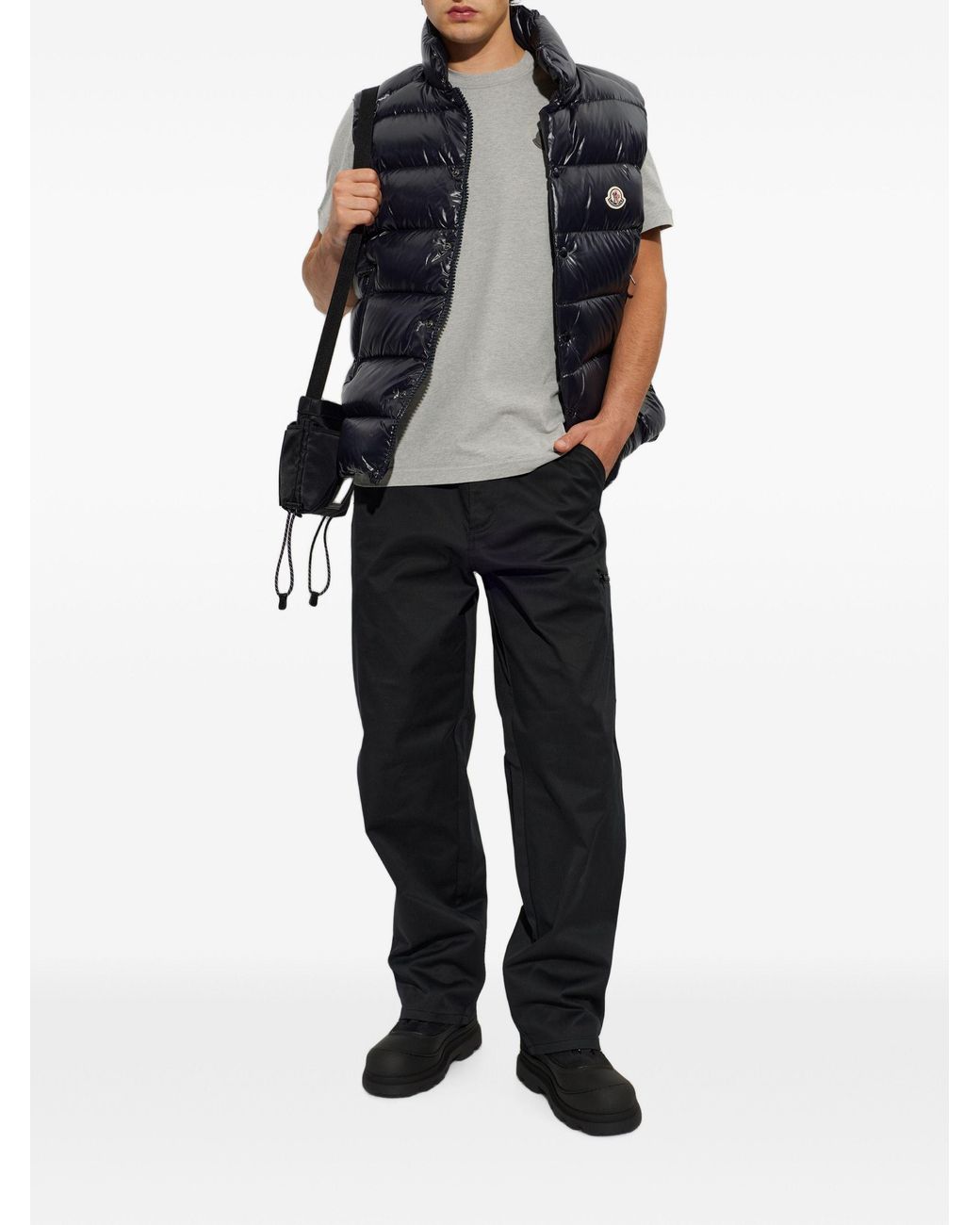 Moncler Blue Tibb Quilted Down Vest for men