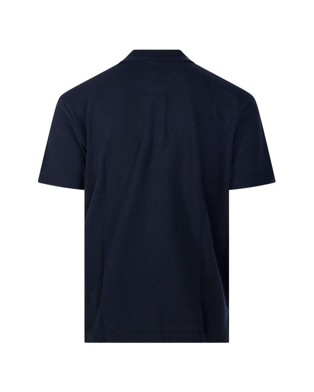 Maison Kitsuné Blue Maison Kitsuné Profile Fox Cotton Polo Shirt for men