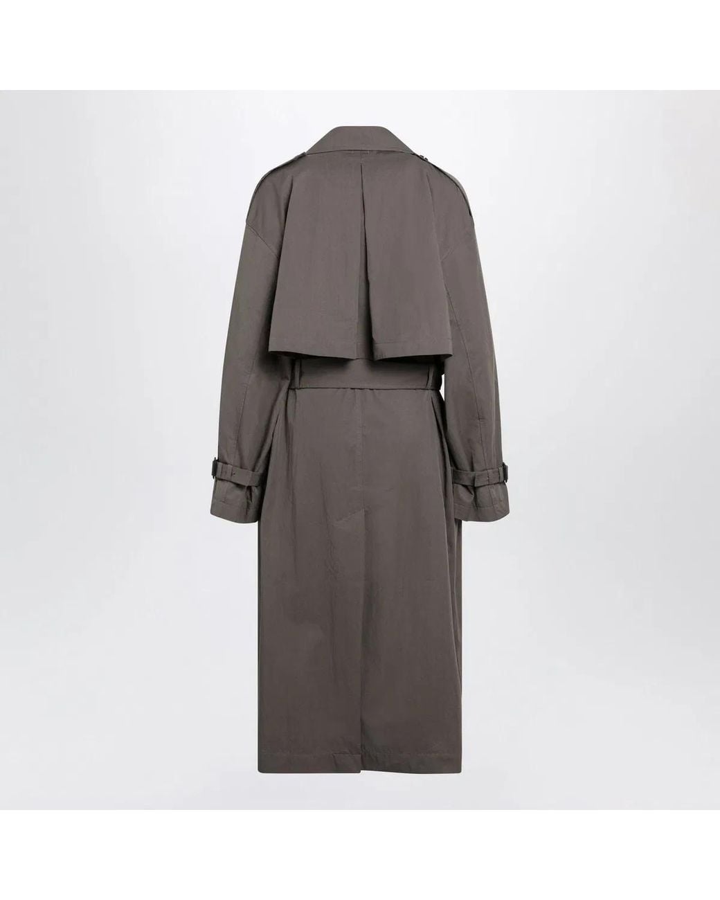 Totême Brown Taupe Doublebreasted Cottonblend Trench Coat