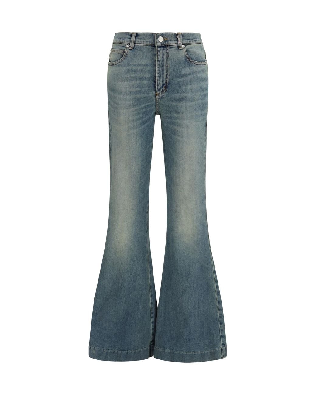 McQueen Blue Flared Denim Jeans