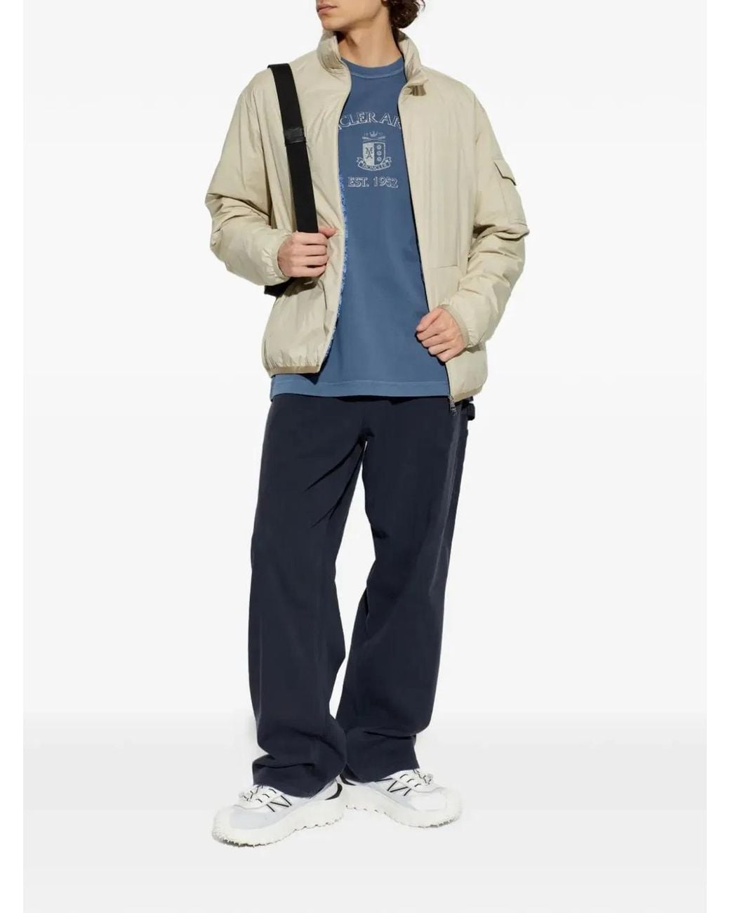 Moncler Blue Ss T-Shirt for men