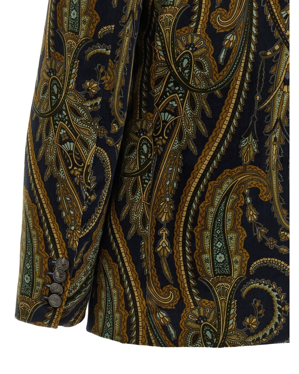 Etro Black Double-Breasted Blazer