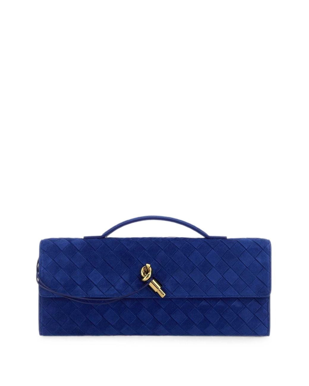 Bottega Veneta Blue Andiamo Clutch