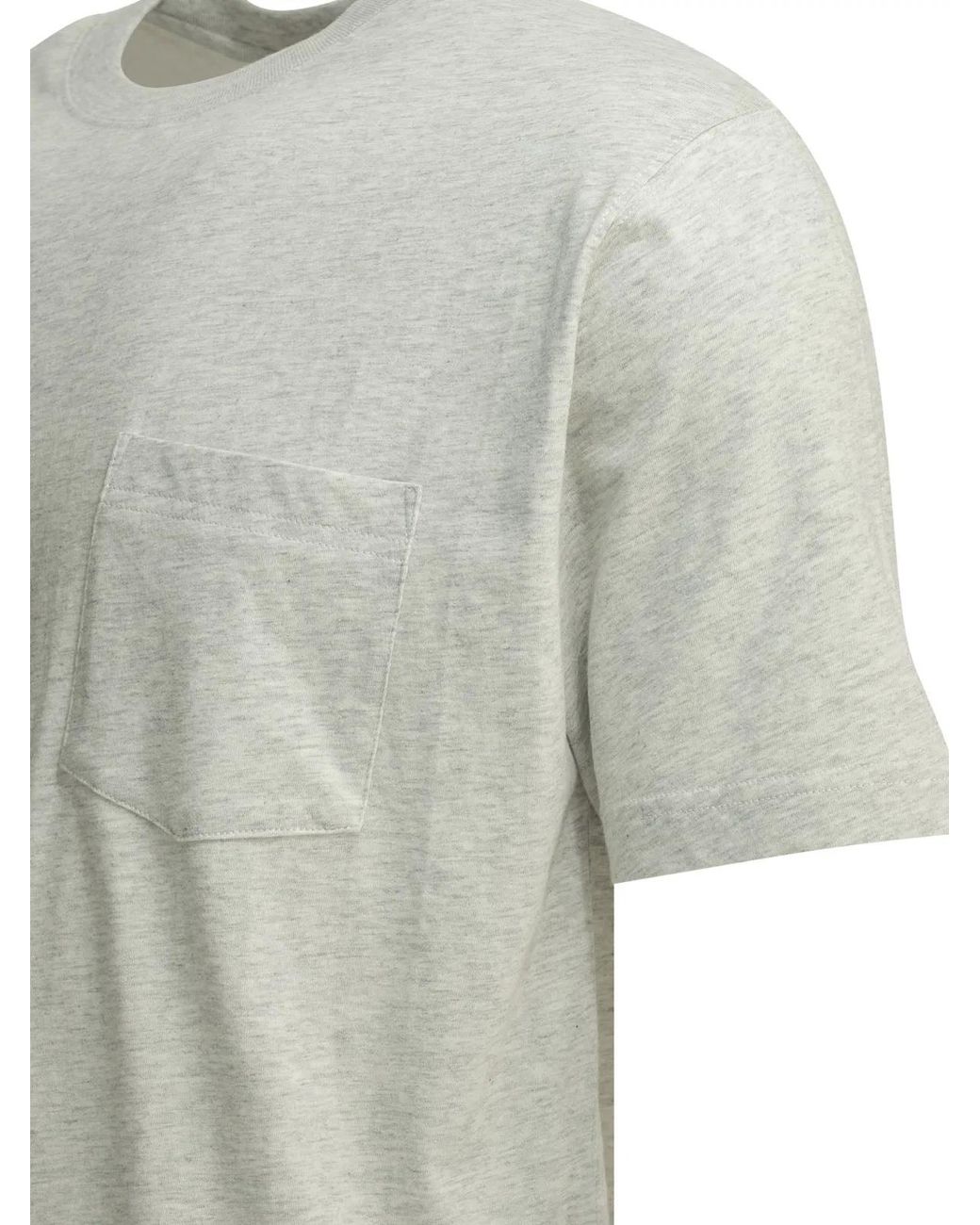 Beams Plus White Grandelle Cotton Crew-Neck T-Shirt for men