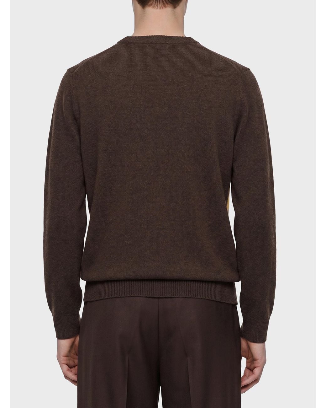 Ballantyne Black Cashmere Crewneck Diamond Sweater for men