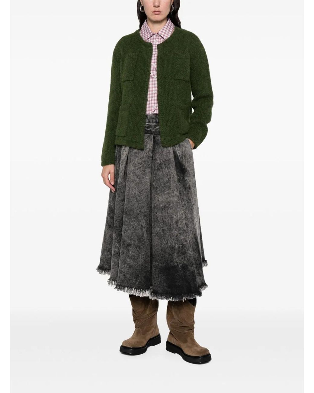 LN22 Green Alpaca Wool Polyamide Merino Jacket