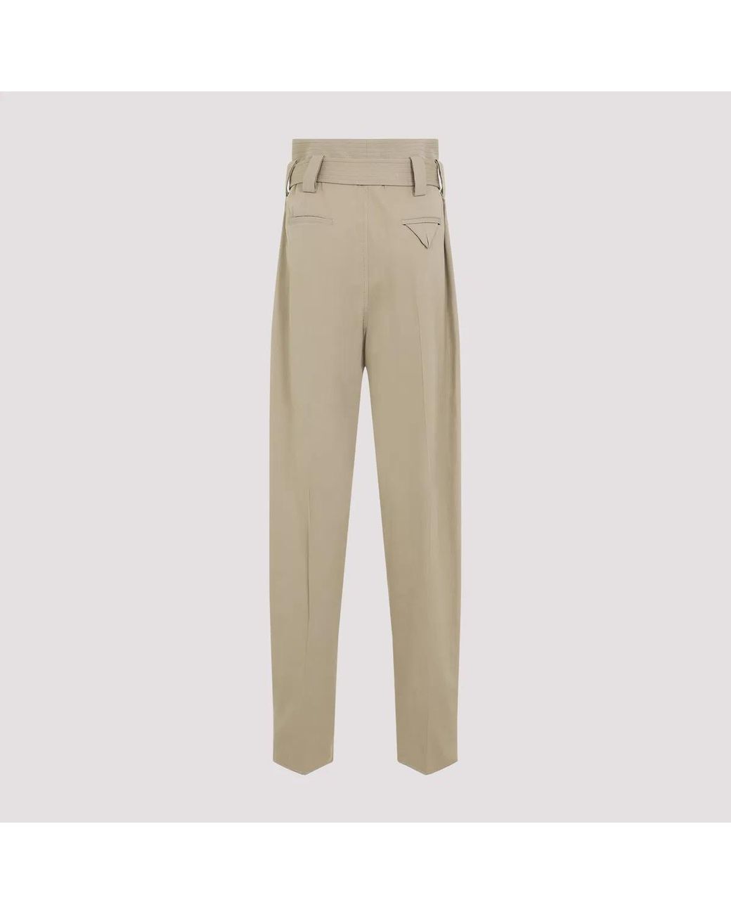 Bottega Veneta Natural High-Waisted Trousers