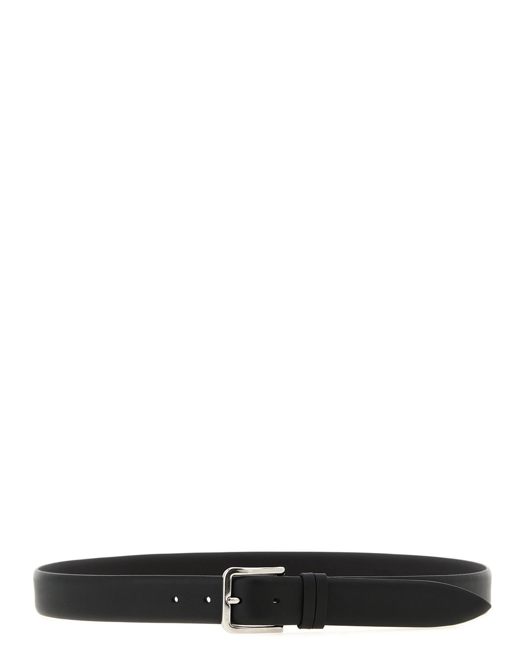 ZERBINI CLAUDIO Black Smooth Leather Belt for men