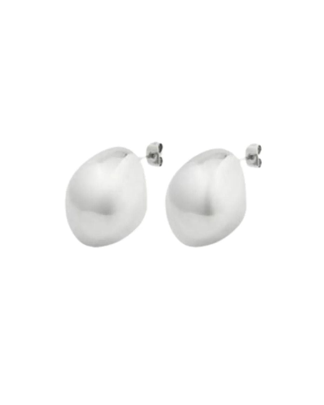 Soeur White Tone Stud Engraved Bijoux