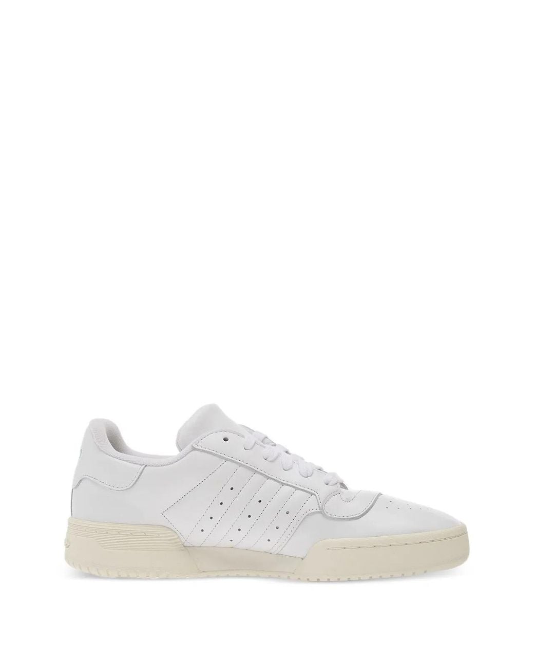 Adidas White Synthetic Powerphase Sneakers for men
