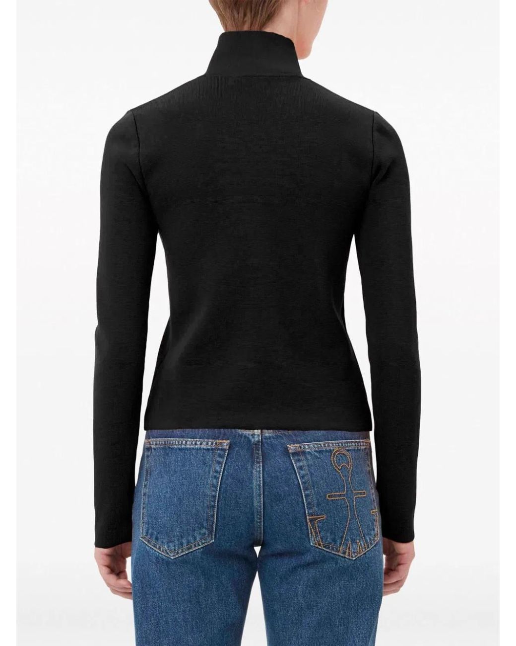 J.W. Anderson Black Fitted Zip Up Cardigan Longe Sleeve